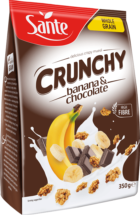 Crunchy Banana & Chocolate Crispy Muesli Bag